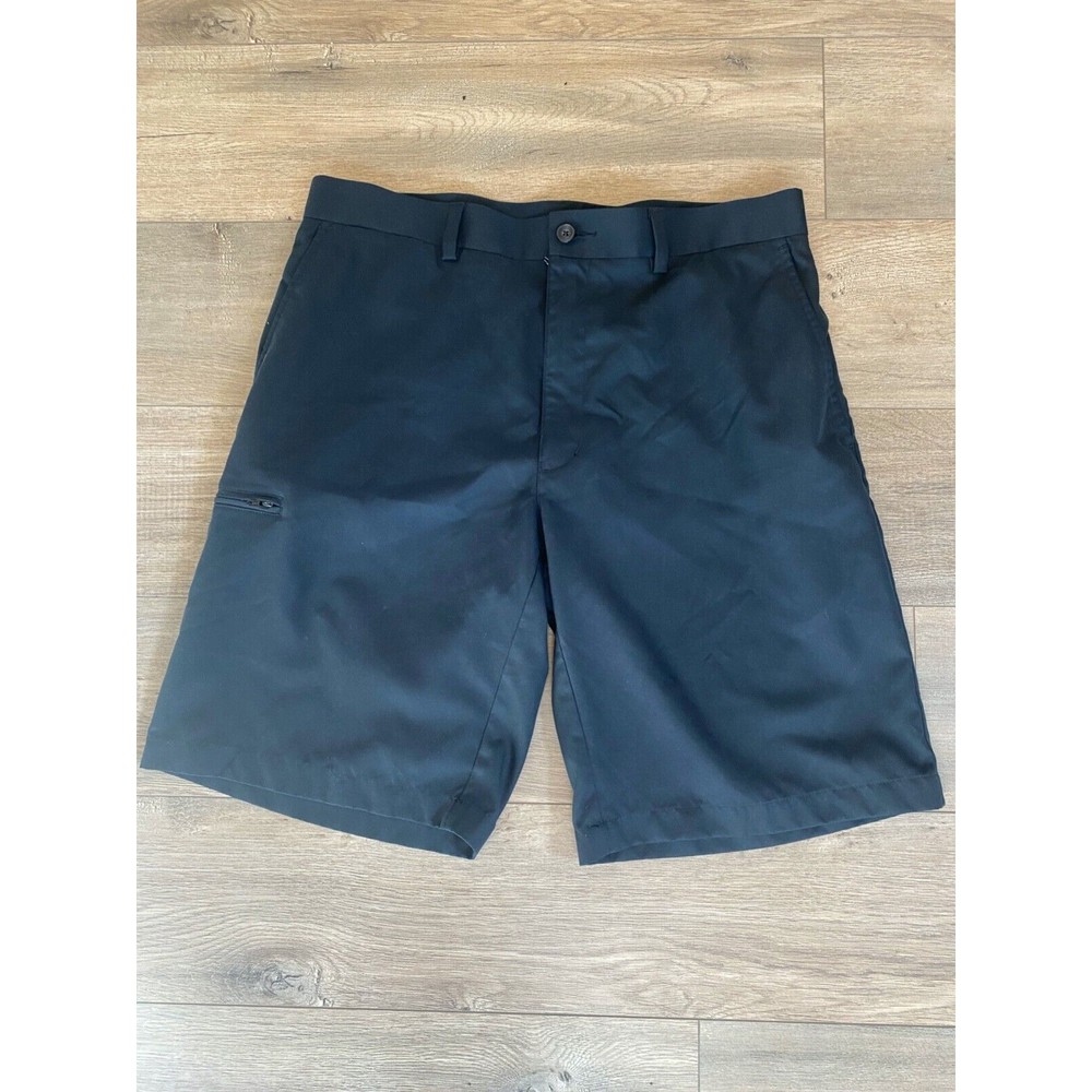Champion's Tour Golf Shorts Men's 32 Black Cargo Pocket Logo 10” Inseam